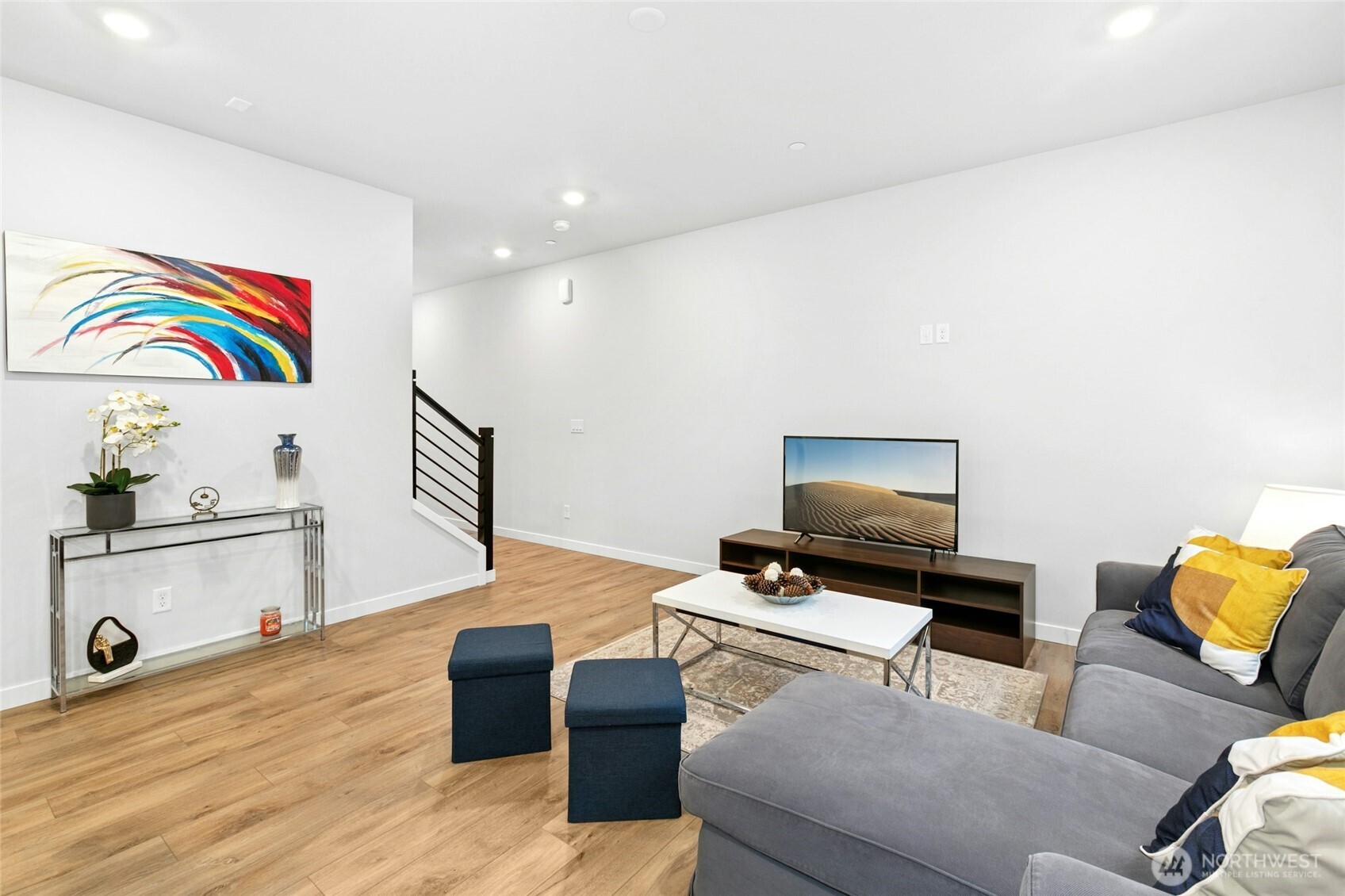 8609 Soper Hill Road, Unit G147 Marysville, WA 98270 - Photo 7 of 28 a living room with furniture and a flat screen tv