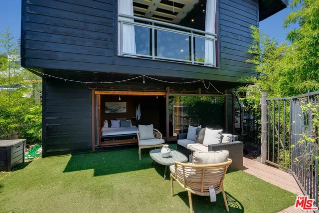 a patio with patio area