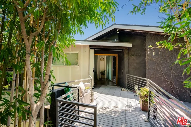a house view with a seating space