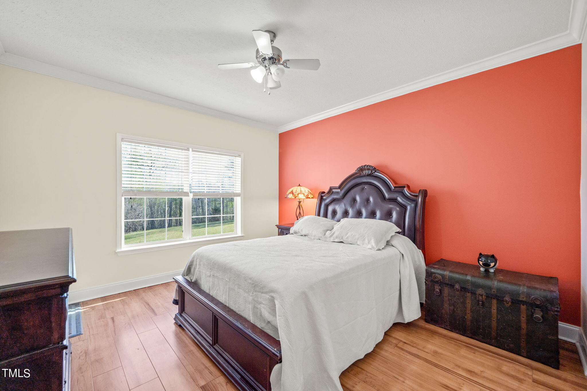 155 Esnon Road Chase City, VA 23924 - Photo 14 of 35 a bedroom with a bed and dresser with wooden floor