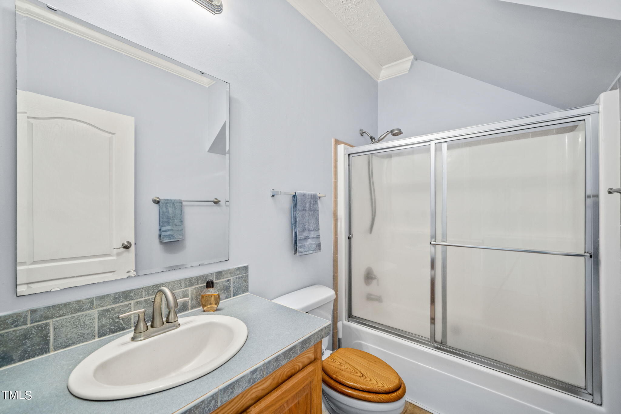 155 Esnon Road Chase City, VA 23924 - Photo 15 of 35 a bathroom with a granite countertop sink toilet and a mirror