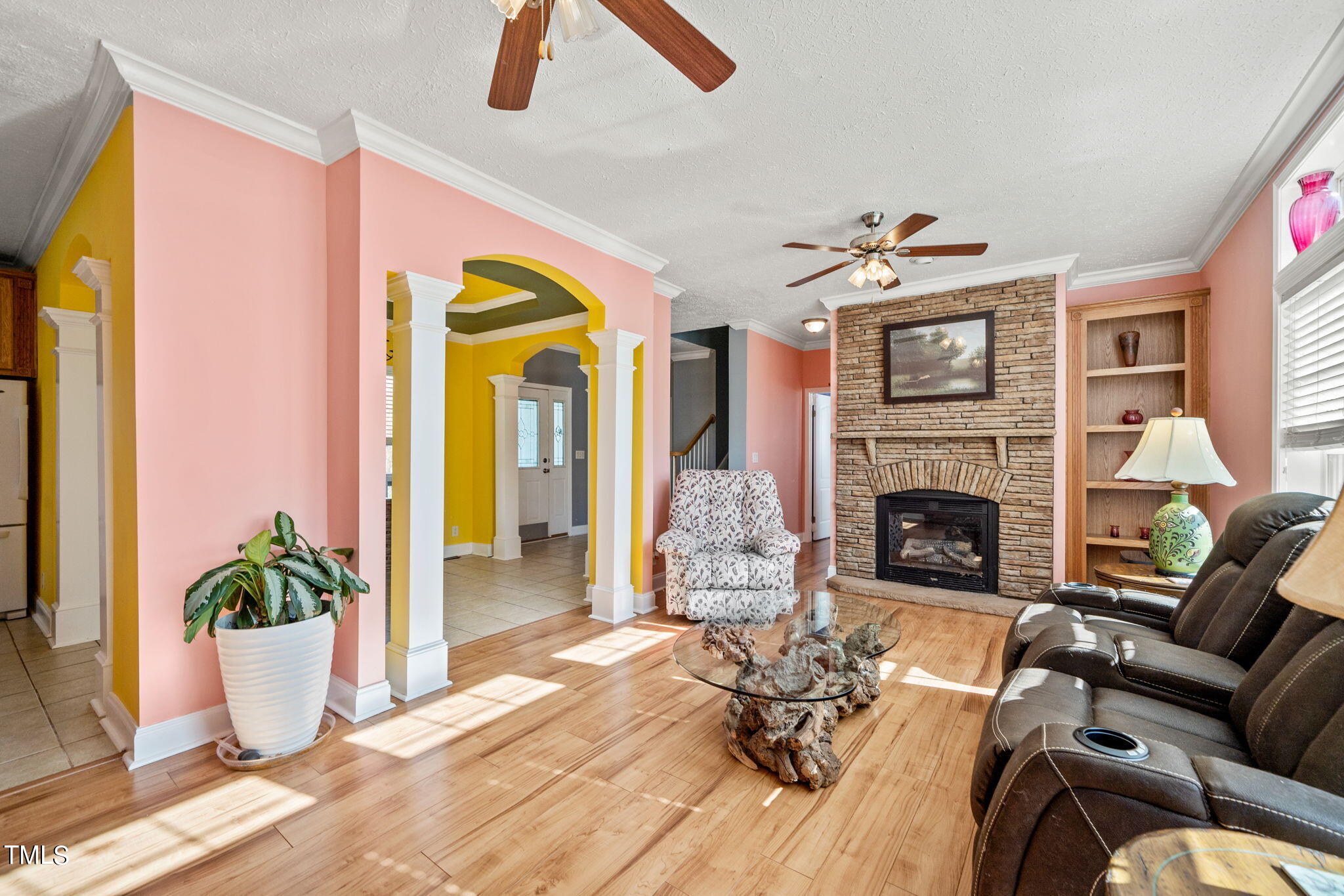 155 Esnon Road Chase City, VA 23924 - Photo 5 of 35 a living room with furniture and a fireplace
