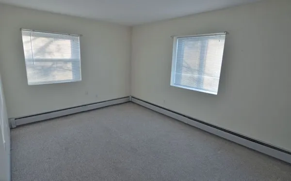an empty room with a window