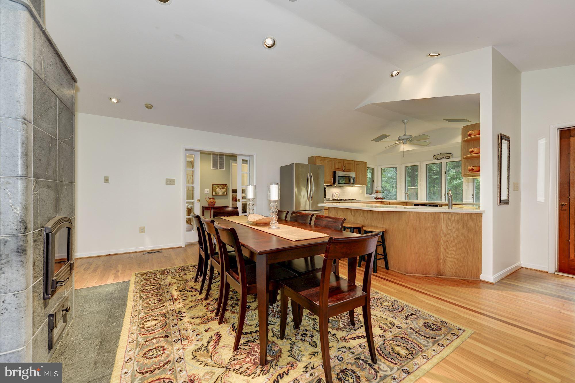 Great Room -Custom Double Sided Stone Fireplace