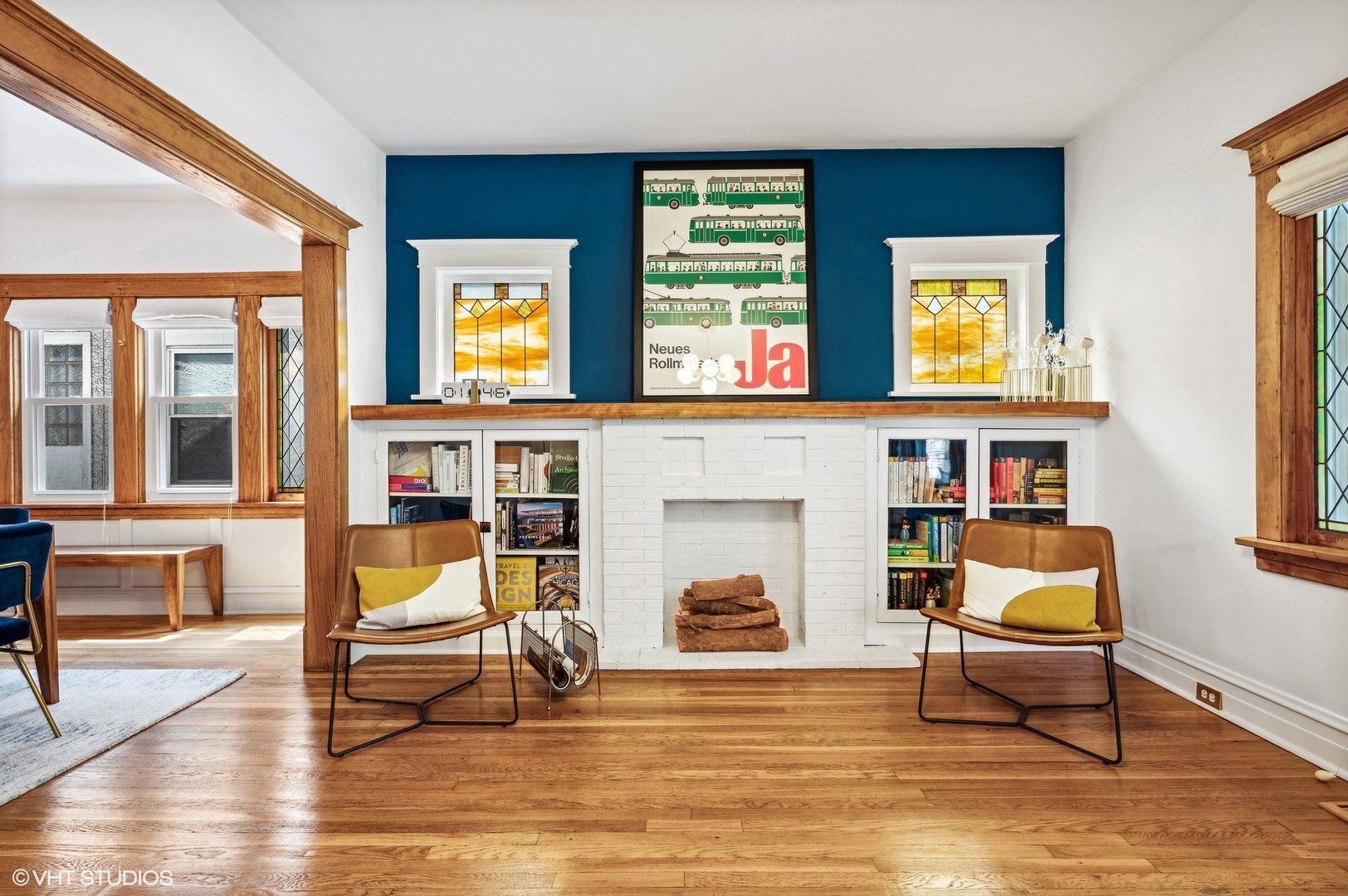 3125 North Springfield Avenue Chicago, IL 60618 - Photo 4 of 22 a living room with furniture and a fireplace