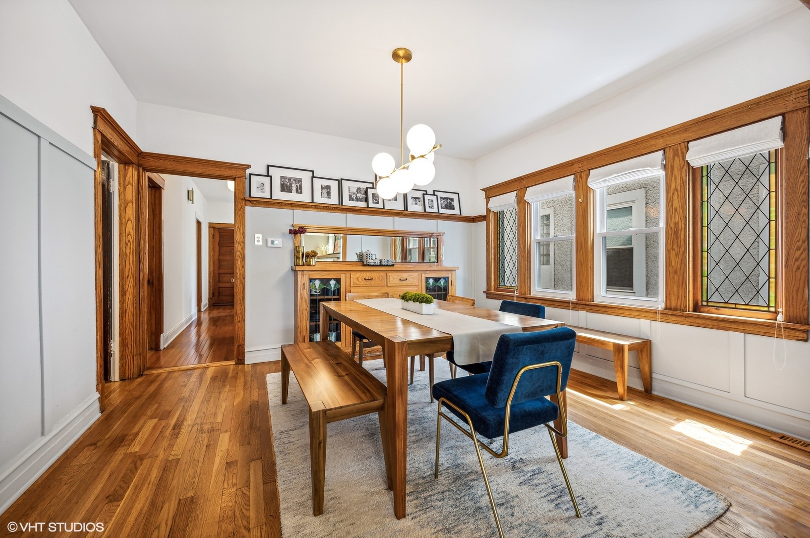 3125 North Springfield Avenue Chicago, IL 60618 - Photo 5 of 22 a view of a dining room with furniture window and wooden floor