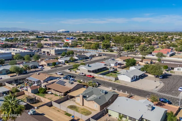 an aerial view of a city