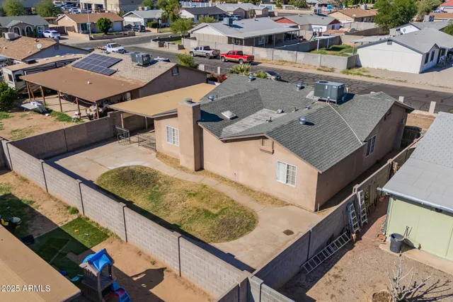 an aerial view of a city