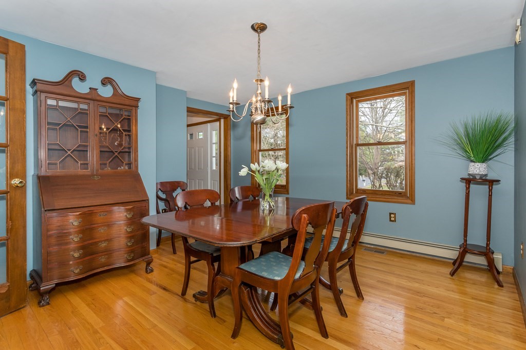 49 Angela Street Canton, MA 02021 - Photo 9 of 25 a view of a dining room with furniture window and wooden floor