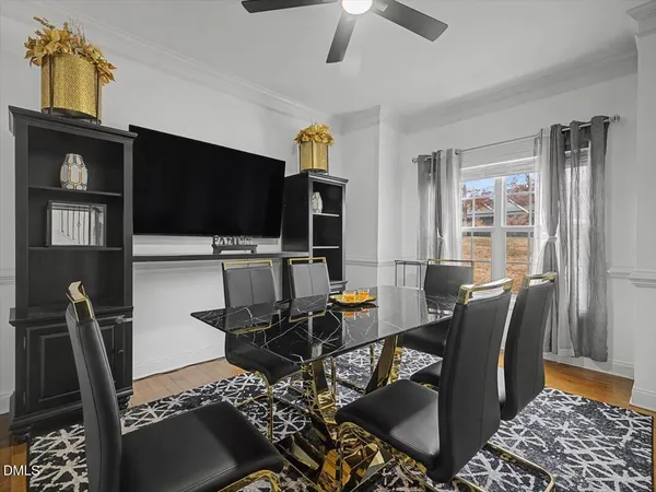 a workspace with furniture and window