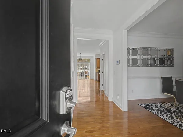 a view of a door of a house