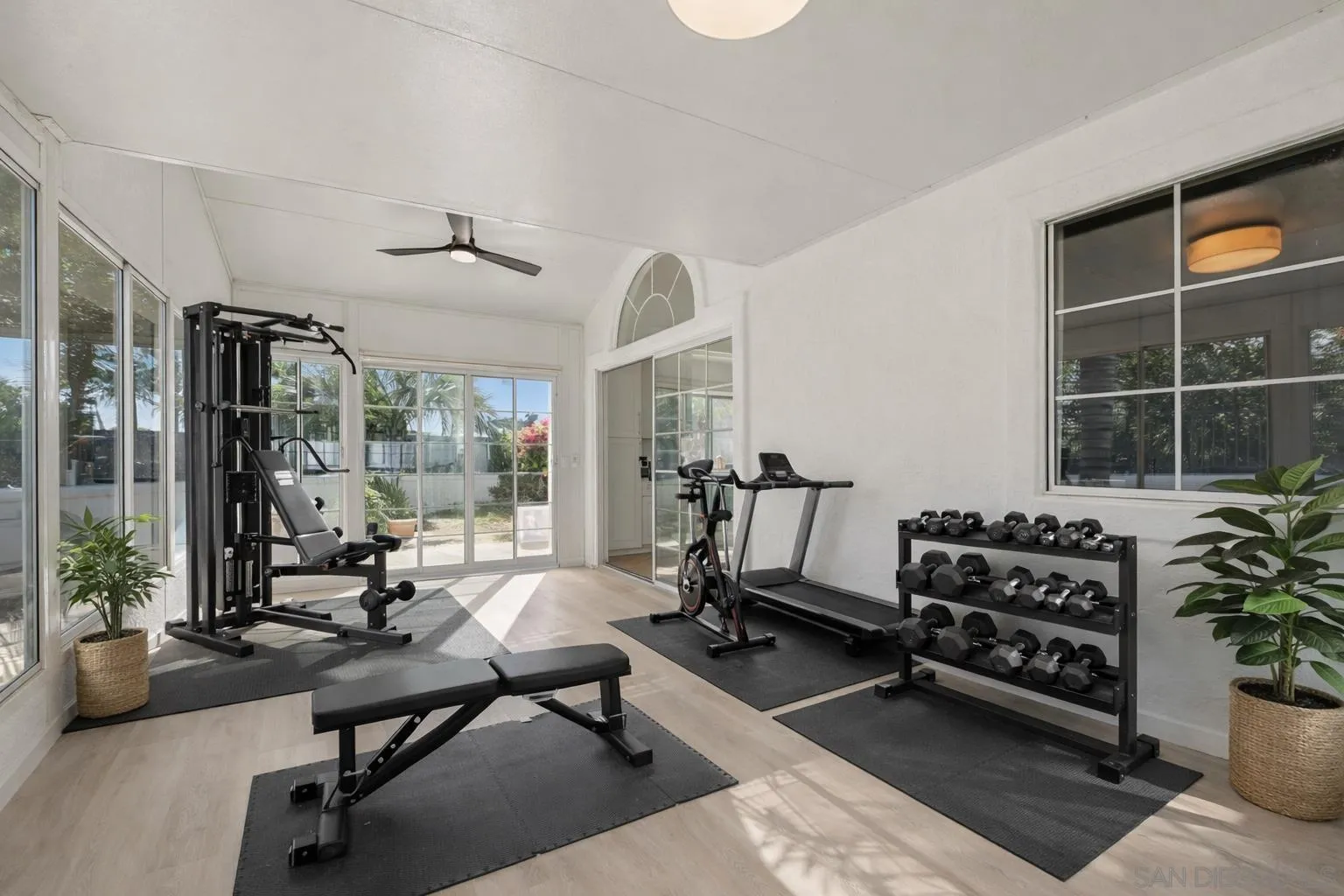 4290 Via Clemente Oceanside, CA 92057 - Photo 29 of 34 a room with gym equipment and a large window