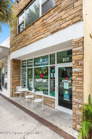 a front view of a house with entryway