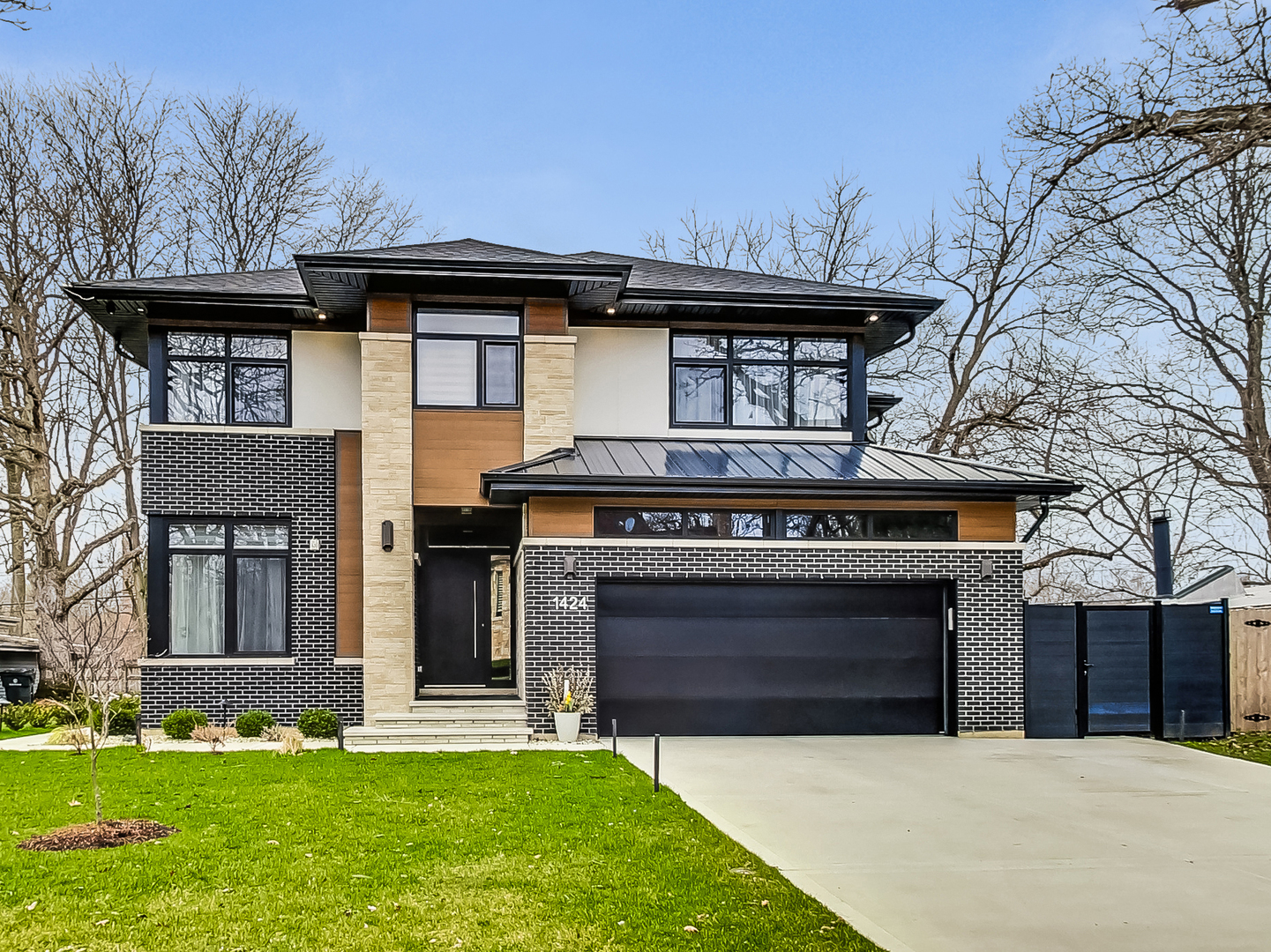 a house view with a garden space
