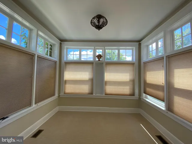 a view of empty room with windows