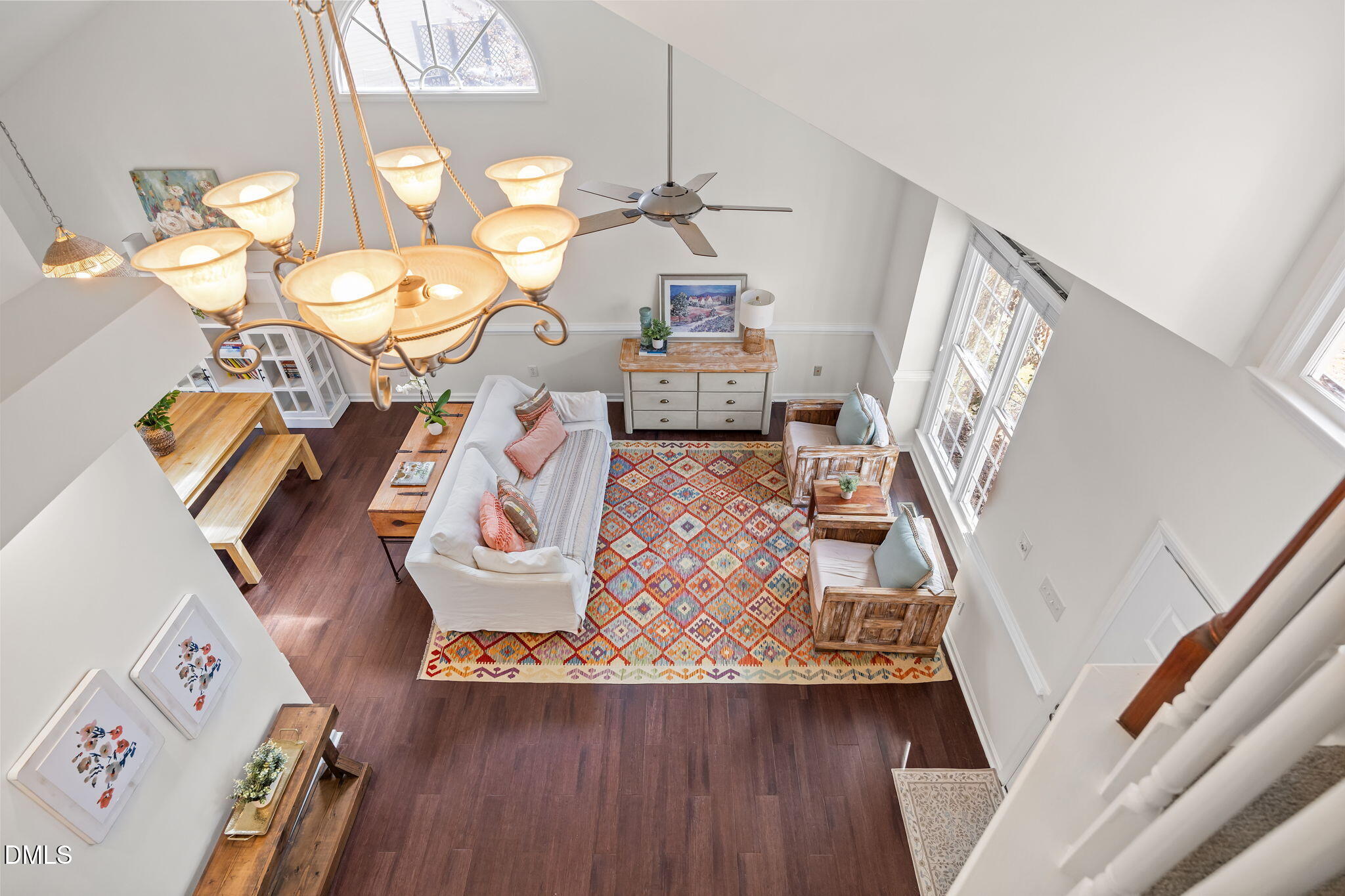 5512 Banwell Place Raleigh, NC 27613 - Photo 21 of 47 a view of living room with furniture and wooden floor