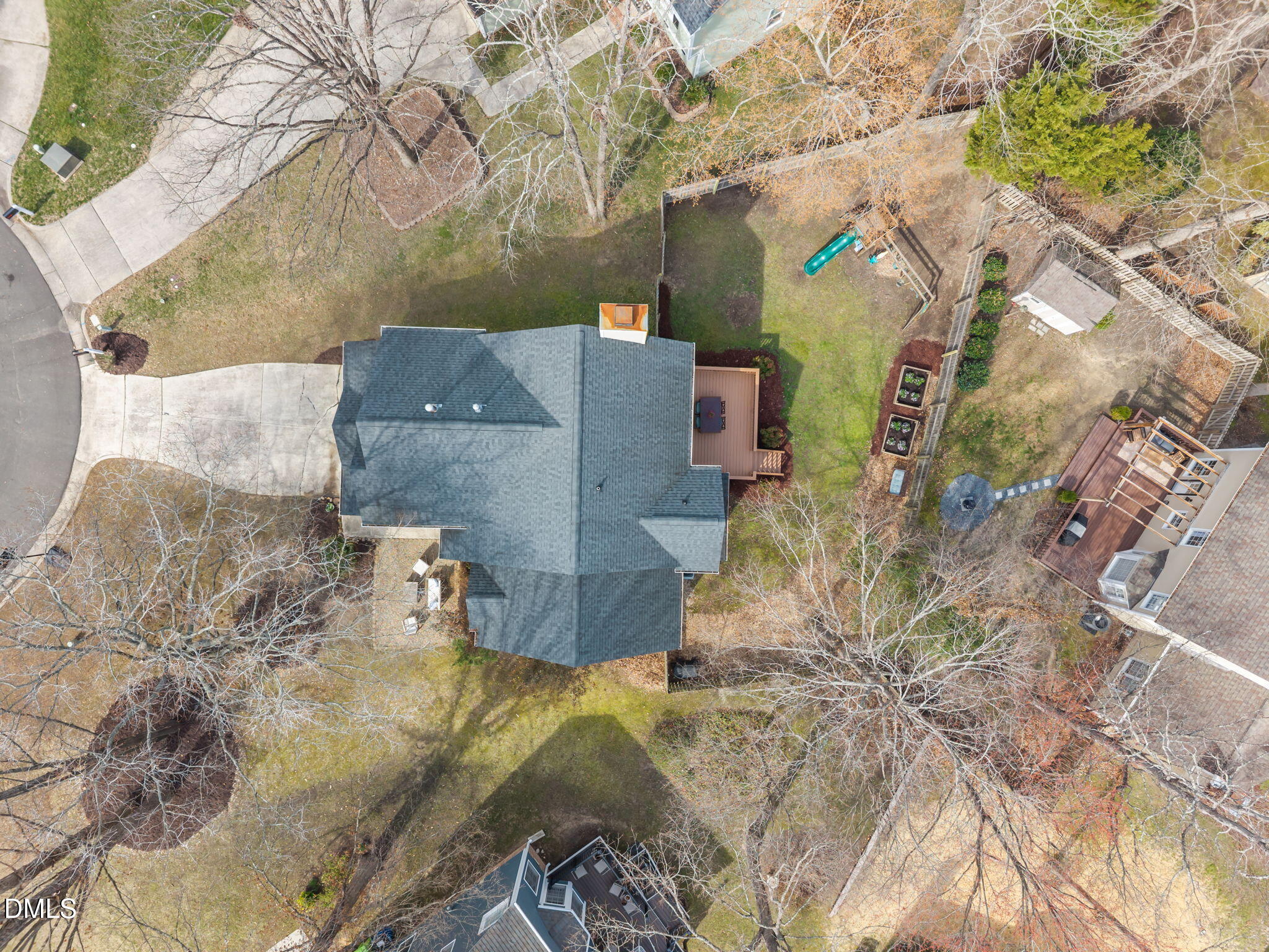 5512 Banwell Place Raleigh, NC 27613 - Photo 42 of 47 a aerial view of a house with a yard
