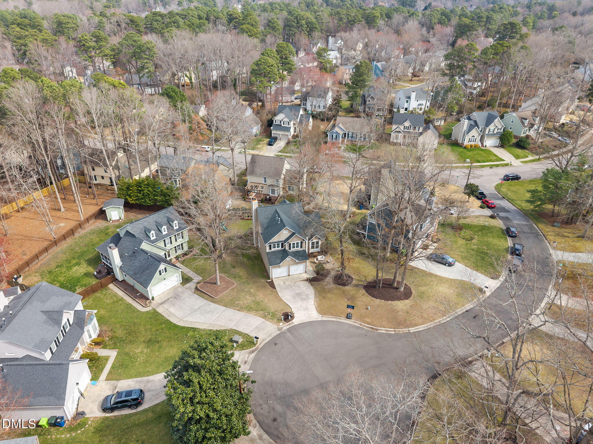 5512 Banwell Place Raleigh, NC 27613 - Photo 43 of 47 an aerial view of a house with outdoor space