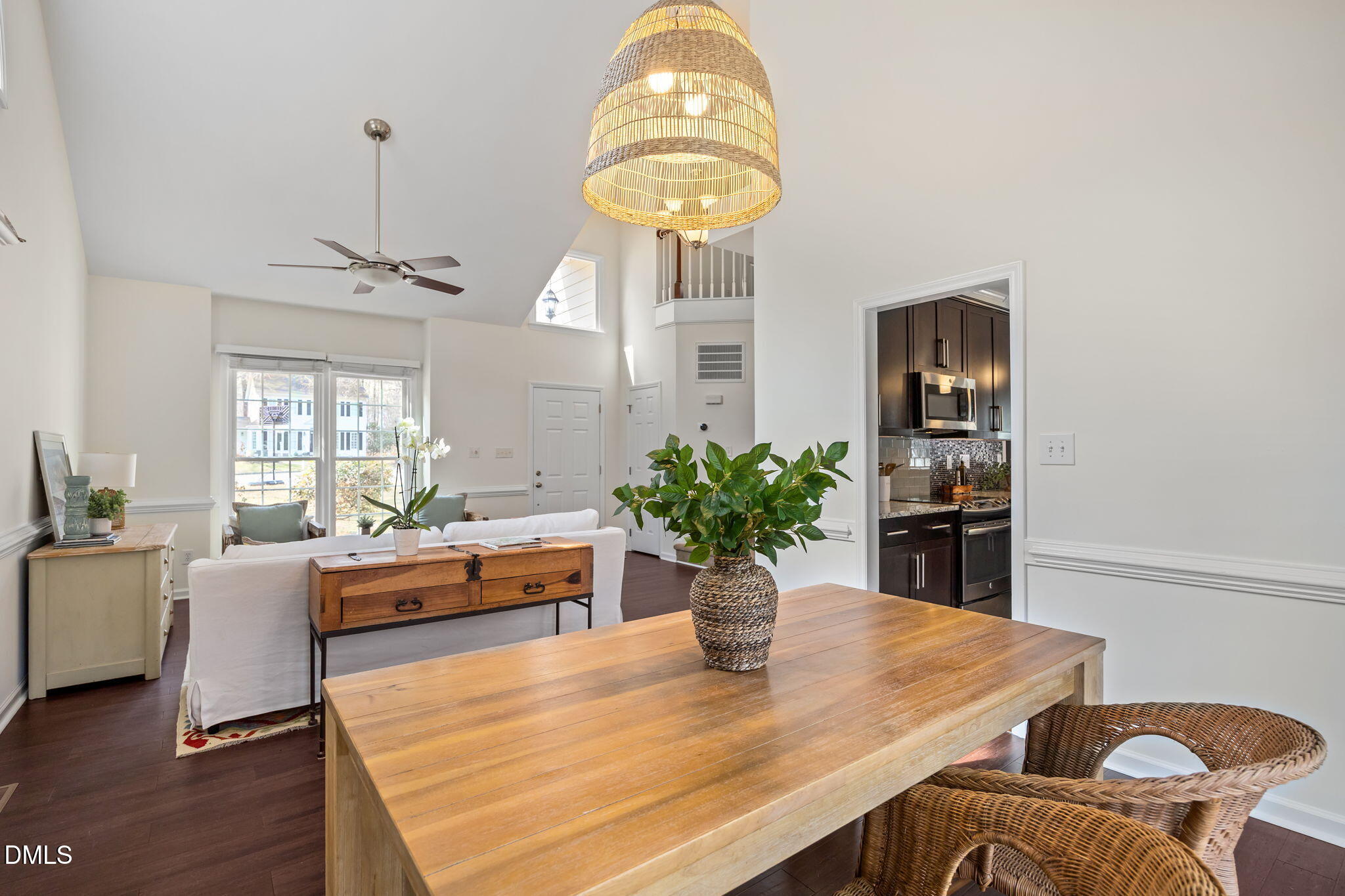 5512 Banwell Place Raleigh, NC 27613 - Photo 9 of 47 a view of a dining room with furniture and wooden floor