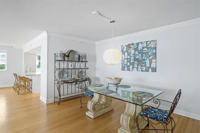 a view of a livingroom with furniture and a table