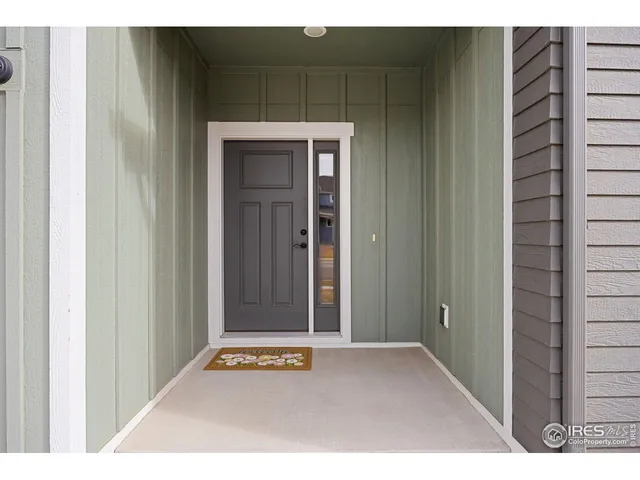 a view of an entrance door