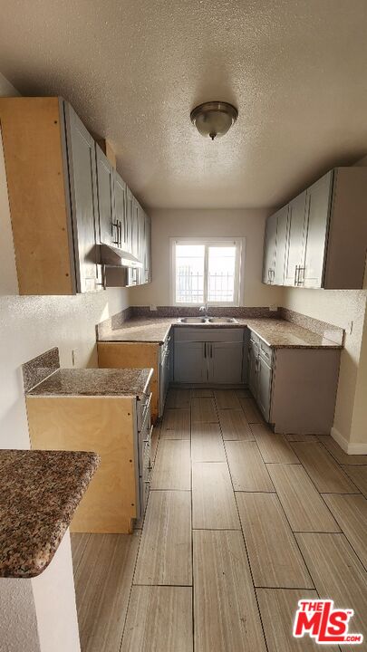 251 West 41st Place Los Angeles, CA 90037 - Photo 4 of 18 a kitchen with stainless steel appliances granite countertop a sink stove and cabinets