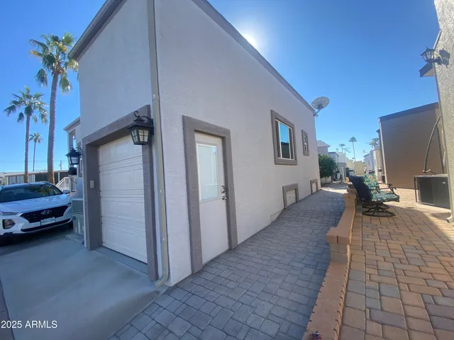 a car parked in front of a building