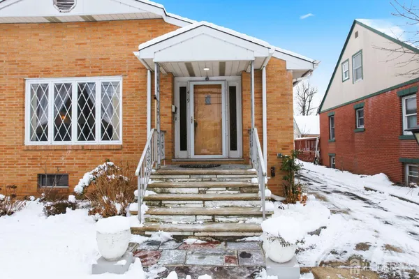 a front view of a house