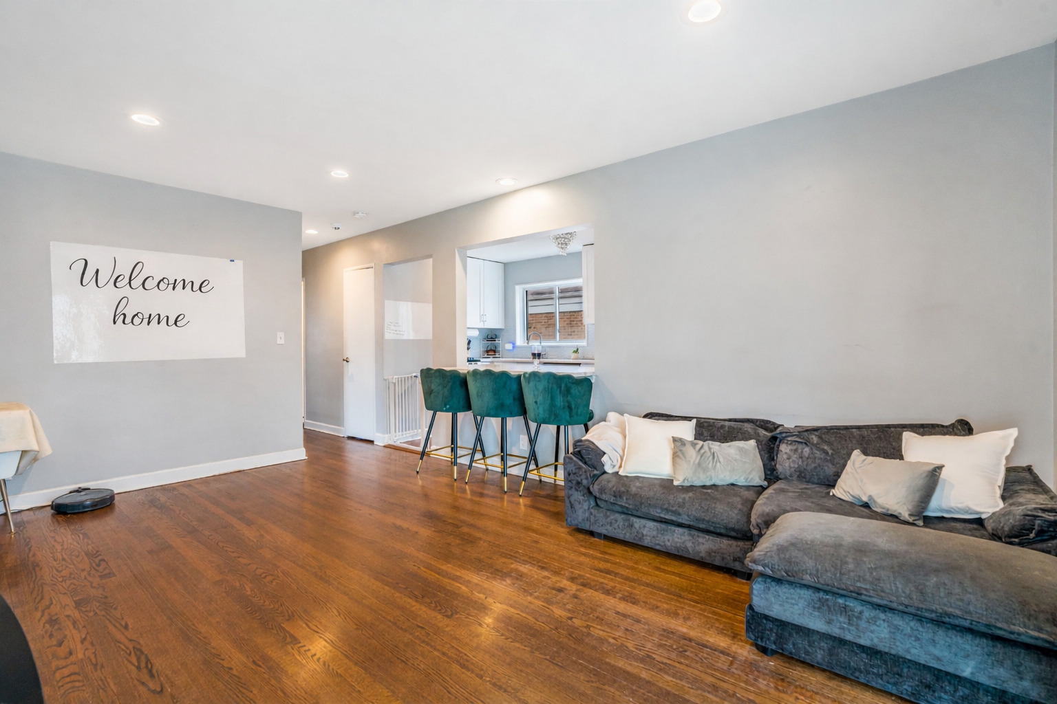 129 Rice Avenue Bellwood, IL 60104 - Photo 6 of 23 a living room with furniture and a wooden floor