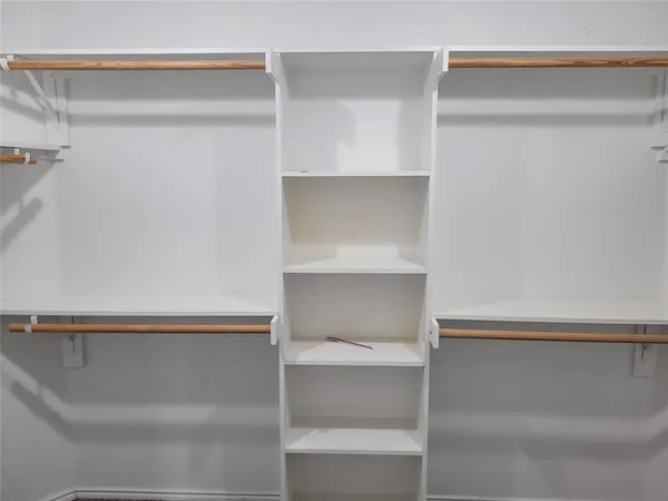 a close view of closet