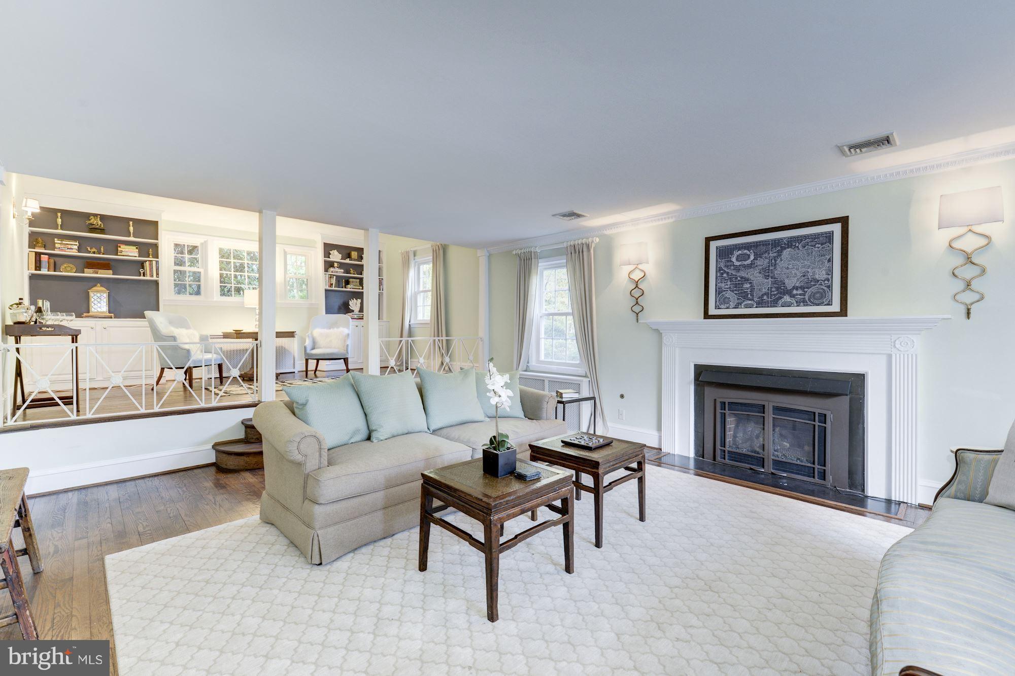 5938 Wilton Road Alexandria, VA 22310 - Photo 9 of 29 Elegant Living Room w/ cozy gas fireplace