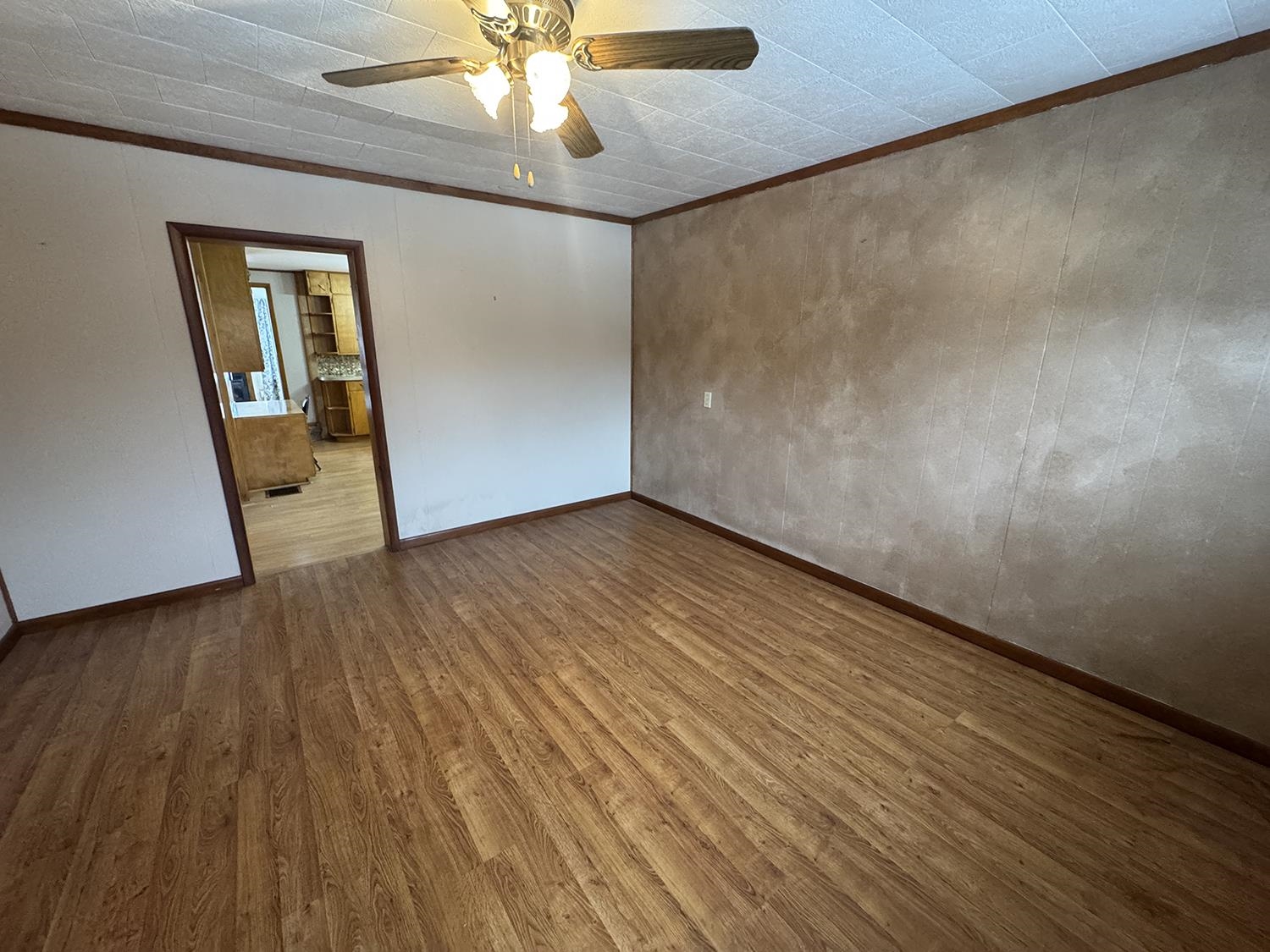 18341 Pleasant Hill Road Mount Carroll, IL 61053 - Photo 19 of 41 wooden floor in an empty room with a window