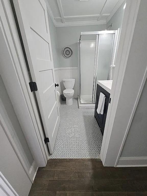 151 South Jackson Street Hartwell, GA 30643 - Photo 14 of 17 a view of a hallway with wooden floor and staircase