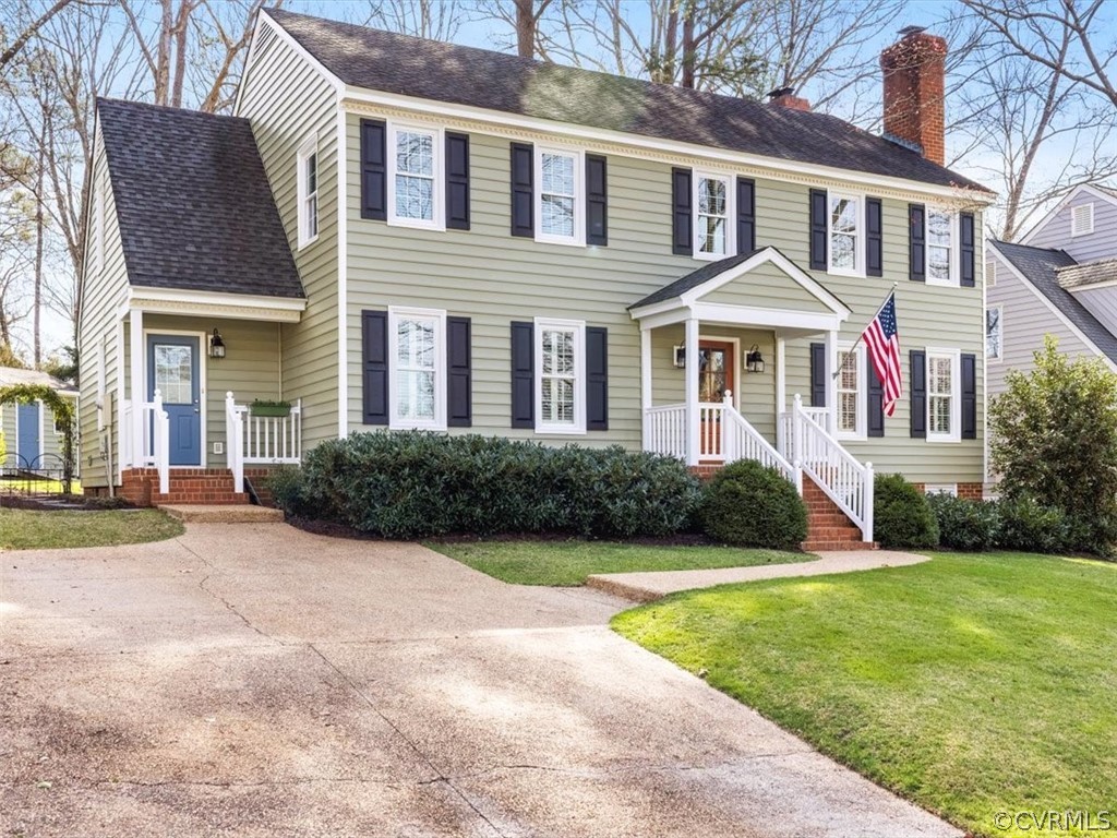 513 Greene Ridge Road Henrico, VA 23229 - Photo 2 of 36 Home has a beautiful presence from the street and both front and side entrances.