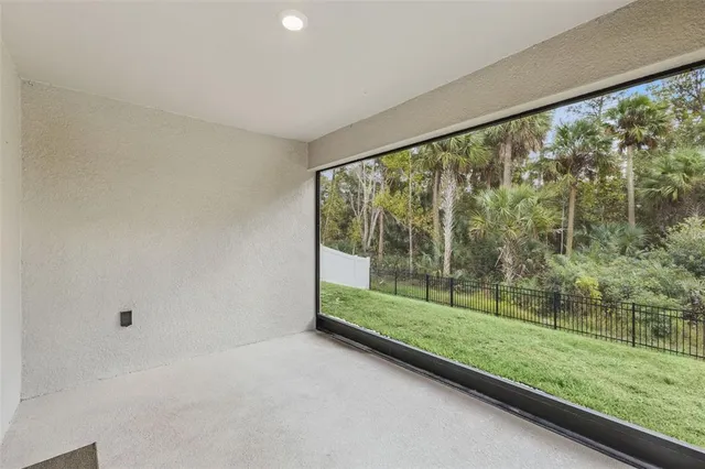 a view of a yard with porch