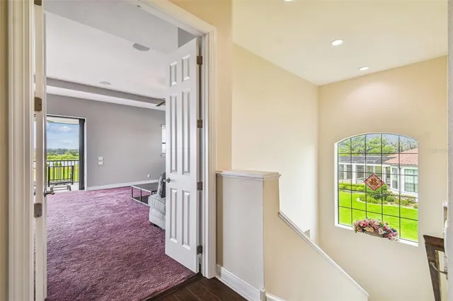 a view of a backyard with a tree