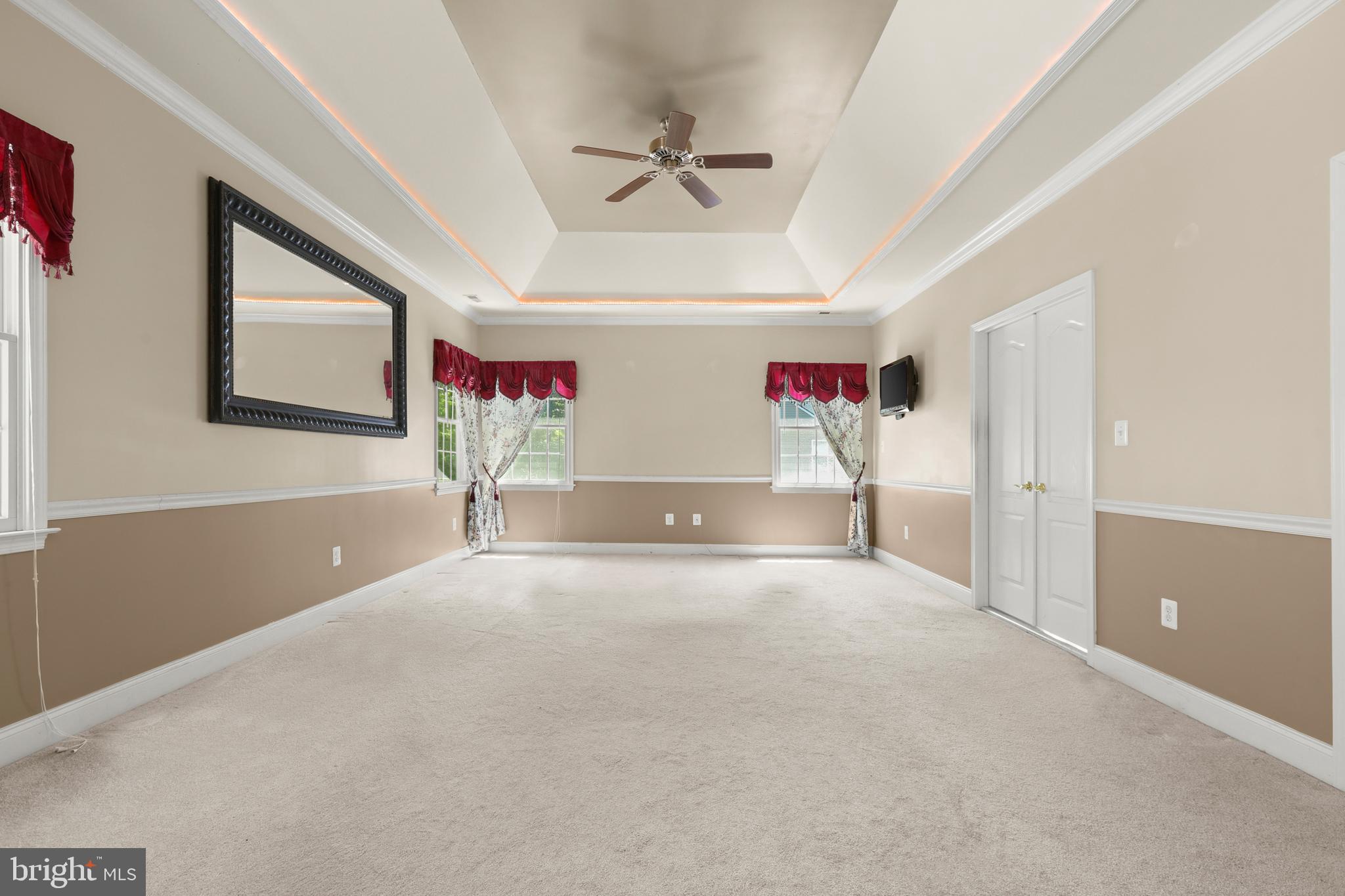 1601 Rushing Stream Court Forest Hill, MD 21050 - Photo 40 of 72 Primary Bedroom lighted tray ceiling & ceiling fan