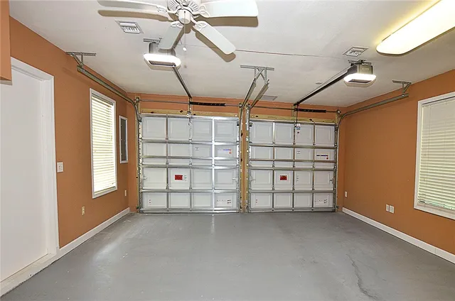 a view of a garage room