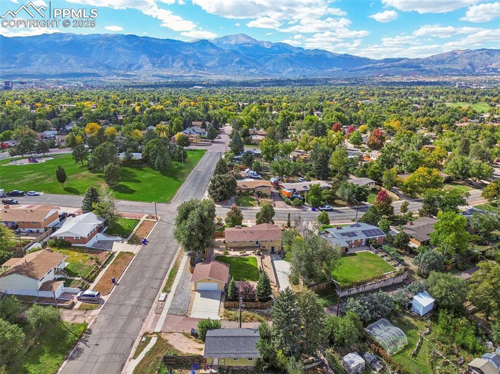 1305 Sunset Road Colorado Springs, CO 80909 - Photo 44 of 50 an aerial view of residential houses with outdoor space