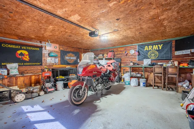 a view of a storage area with bicycles