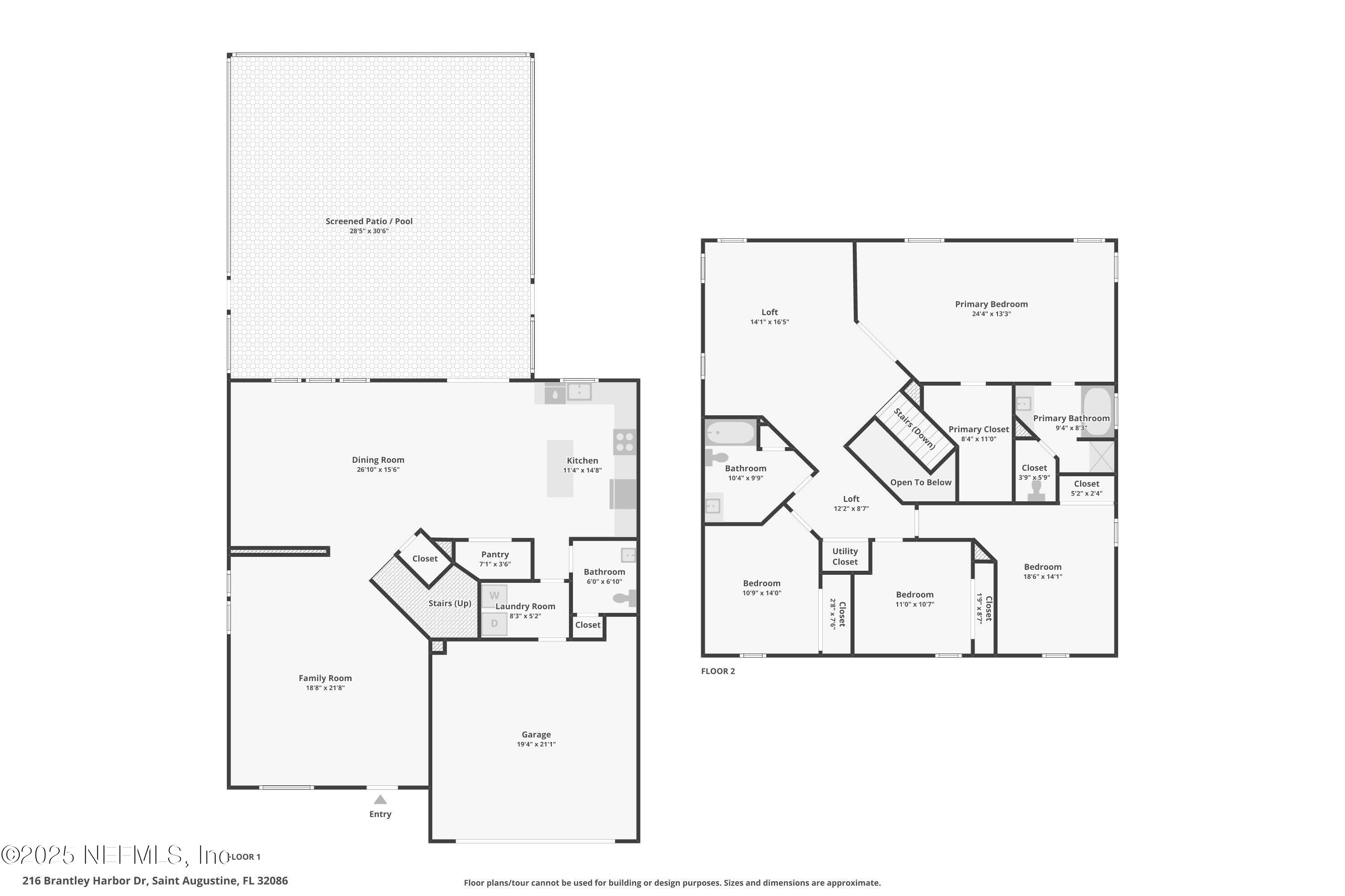 216 Brantley Harbor Drive St. Augustine, FL 32086 - Photo 33 of 33 a picture of a floor plan