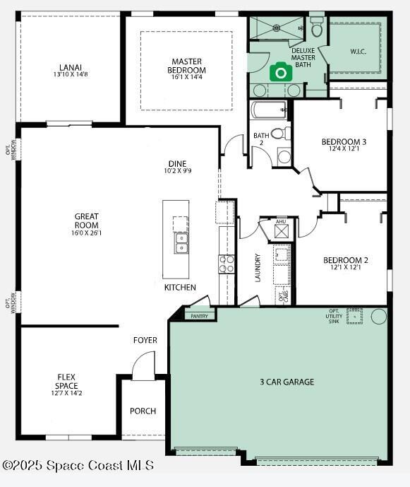 6121 Dees Road Cocoa, FL 32927 - Photo 11 of 11 Melody C Floor Plan with Deluxe Bath