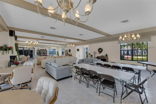 a room with furniture and white walls