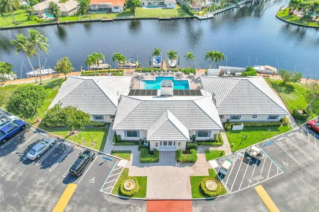 an aerial view of a city