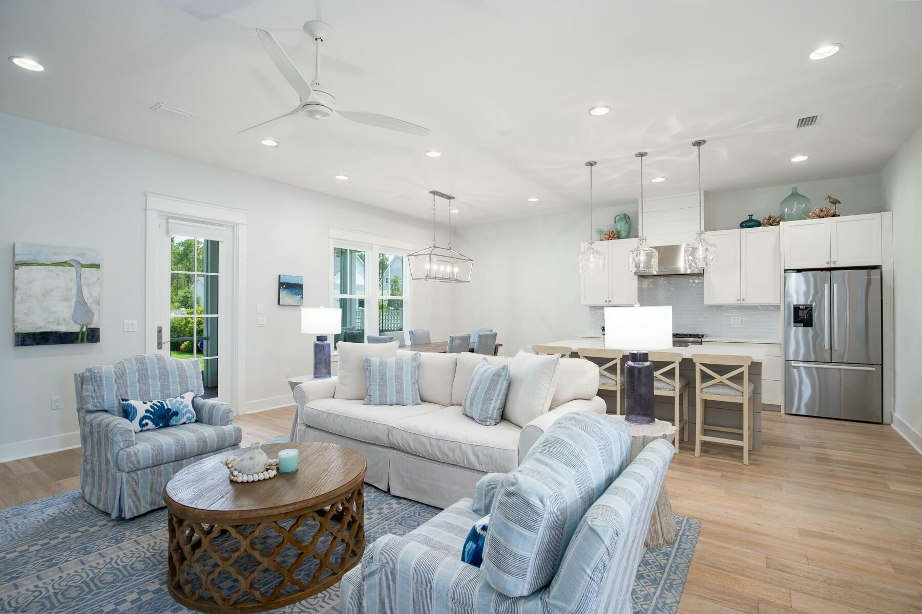 91 Catface Dr Inlet Beach Inlet Beach, FL 32461 - Photo 3 of 23 a living room with furniture kitchen and a table