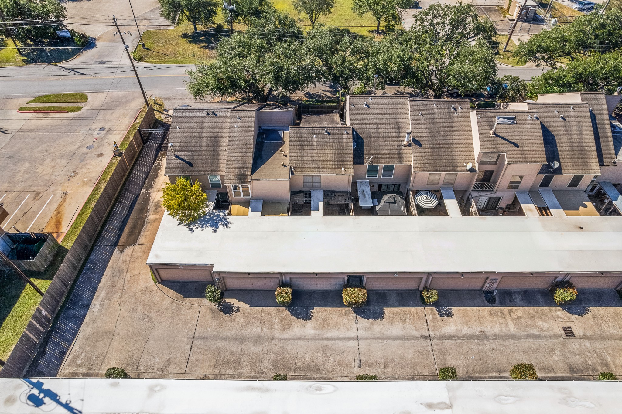 5814 Langfield Road, Unit 5814 Houston, TX 77092 - Photo 29 of 35 an aerial view of a house with outdoor seating