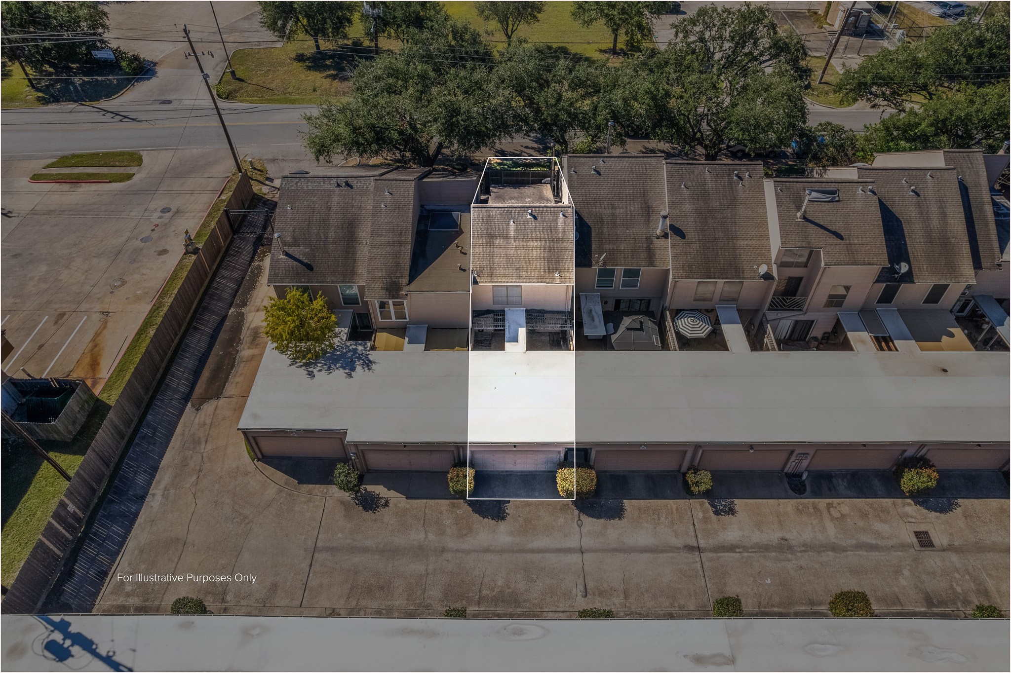 5814 Langfield Road, Unit 5814 Houston, TX 77092 - Photo 32 of 35 an aerial view of a house with a yard