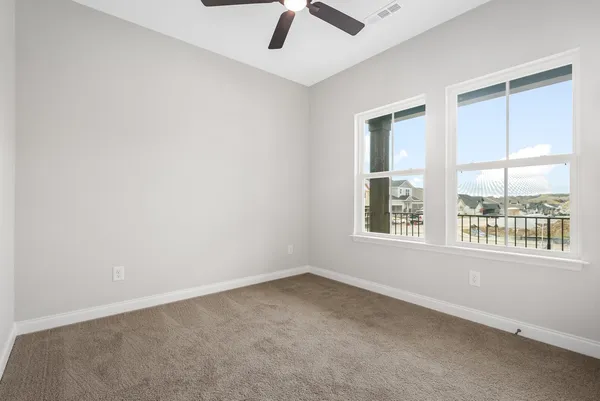 an empty room with a window