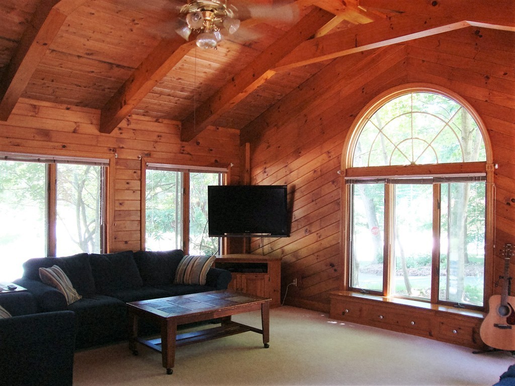 63 Pierpont Road Dudley, MA 01571 - Photo 3 of 21 a living room with furniture a fireplace and a flat screen tv