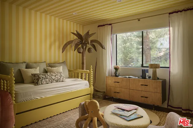 a view of balcony with furniture